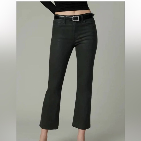 Joe's Jeans The Callie Black Coated Cropped Boot. - Picture 1 of 15